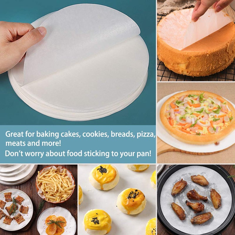 BYKITCHEN Round Parchment Paper, Set of 200, Non Stick 12 Inch Baking Parchment Rounds/Parchment Paper Circles for Springform Pan, Toaster Oven, Tortilla Press and so onï¼ˆ4.5/5.5/6/7/8/9/10in Availableï¼‰ - Image 5